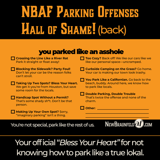 NBAF Parking Offenses Hall of Shame!